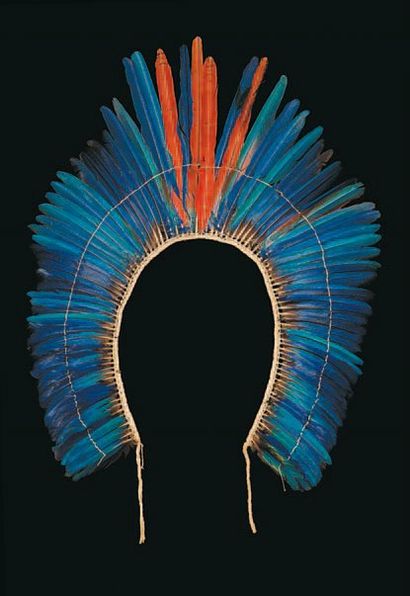 Diadème Indiens Kayapó-Mekrãgnoti, Rio Xingu,...