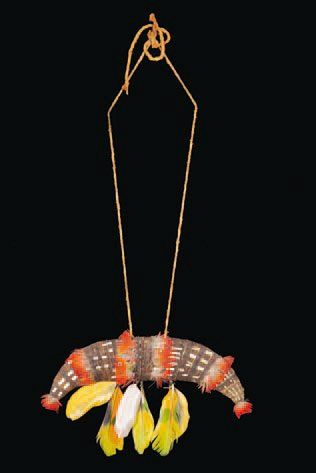 Collier pectoral Indiens Bororo, Rio Vermelho,...
