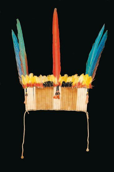 Parure de plumes Indiens Kayapó-Xikrin, Rio...