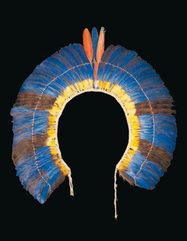 Diadème Indiens Kayapó, Rio Xingu, Etats...