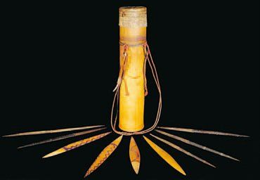 Petit carquois Shuar, Indiens Jivaro, Equateur...