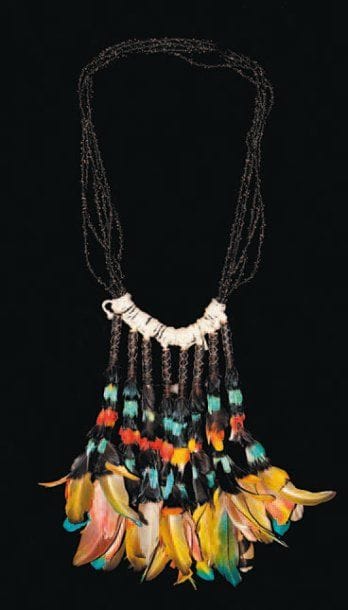 Collier pendentif dorsal Indiens Rikbaktsa,...