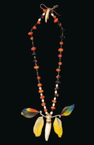 Rare collier Indiens Kamayurá, Rio Culuené,...