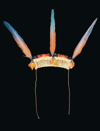 Parure frontale Indiens Kayapó, Rio Xingu,...
