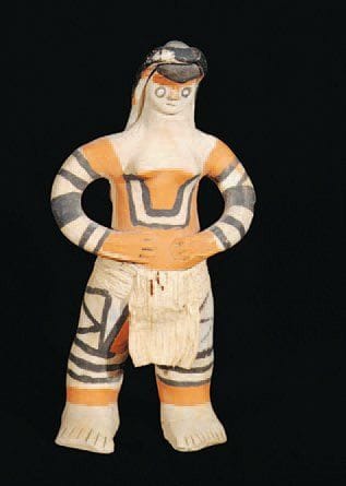 Statuette anthropomorphe Céramique beige...