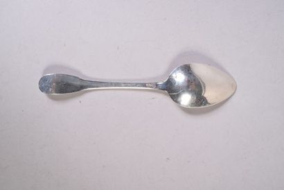 Cuillère à café en argent, modèle uniplat,...