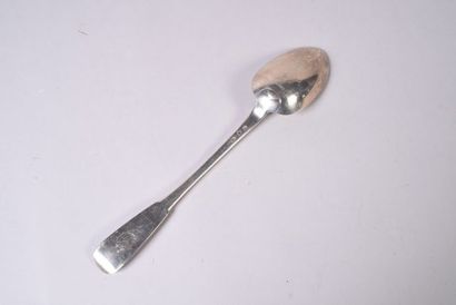 Cuillère à ragoût en argent, modèle uniplat,...
