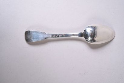 Cuillère de table en argent, modèle uniplat,...