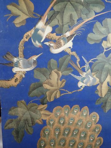 Ensemble de quatre peintures verticales formant...