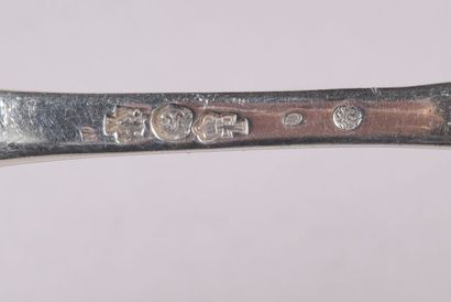 Cuillère à café en argent, modèle uniplat,...