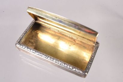 Boite à tabac en argent guilloché. Poinçon...