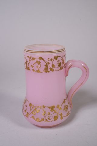 Chope en opaline rose doublée sur pâte de...
