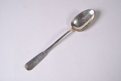 Cuillère à ragoût en argent, modèle uniplat,...
