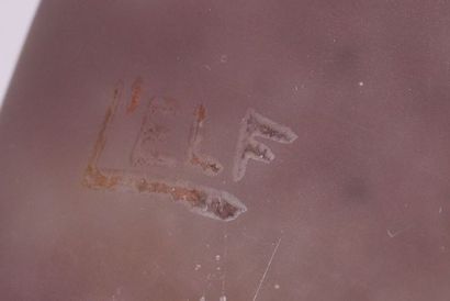 L'ELF. Vase en verre marmoréen gris nuancé...