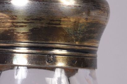 Carafe à cognac en cristal, à décor d'épis...