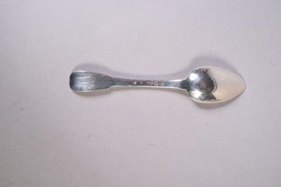 Cuillère à café en argent, modèle uniplat,...