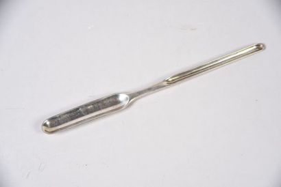Double cuillère à moelle en argent. M.O....