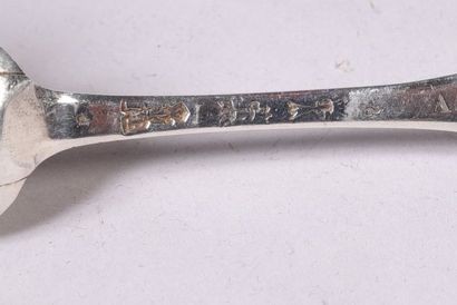 Cuillère à café en argent, modèle uniplat,...