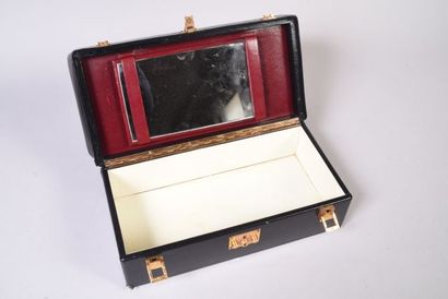 HERMES Paris Sac de voyage en cuir noir,...
