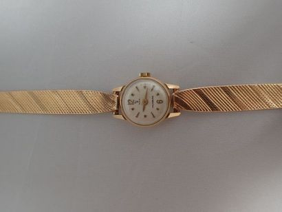 YEMA. Montre bracelet de dame en or jaune...
