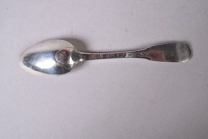 Cuillère à café en argent, modèle uniplat,...