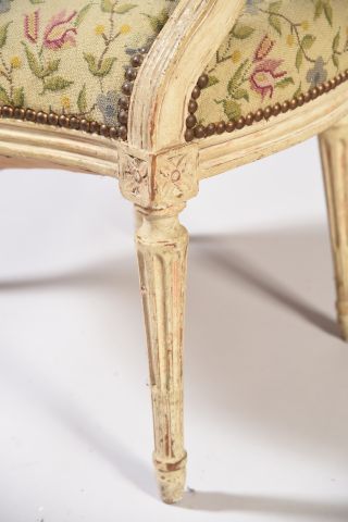 Fauteuil médaillon d'époque Louis XVI en...
