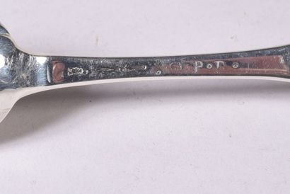 Cuillère de table en argent, modèle uniplat,...