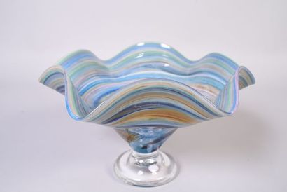 René COURSON (1940-2012). Grand vase à colerette...