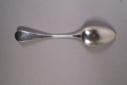 Ensemble de 6 cuillères à café en argent...