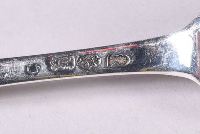 Cuillère de table en argent, modèle uniplat....