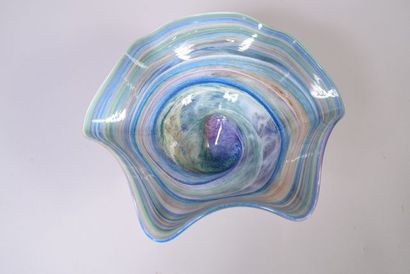 René COURSON (1940-2012). Grand vase à colerette...