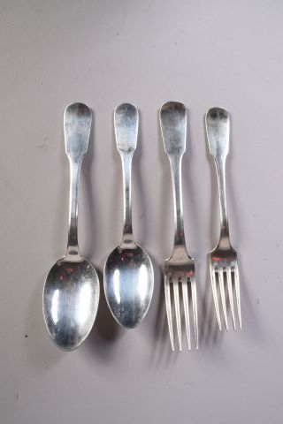Partie de ménagère en argent modèle uniplat,...