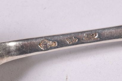 Cuillère de table en argent, modèle uniplat,...