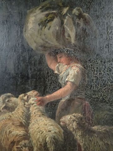 Eugenio AMUS (1834-1899)

 La bergère et...