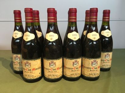 10 bouteilles Mercurey 1er Cru Clos Marcilly...