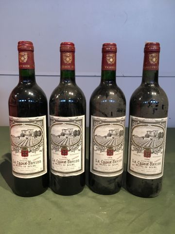 4 bouteilles Château La Croix David 1996...