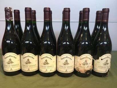 12 bouteilles Ventoux Vieux Clocher 2003...