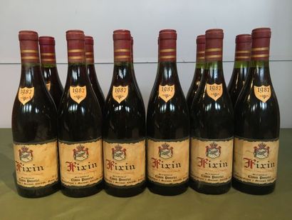 12 bouteilles Fixin 1987 Clovis Poncelet