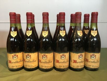 12 bouteilles Monthélie 1984 Clovis Poncelet,...