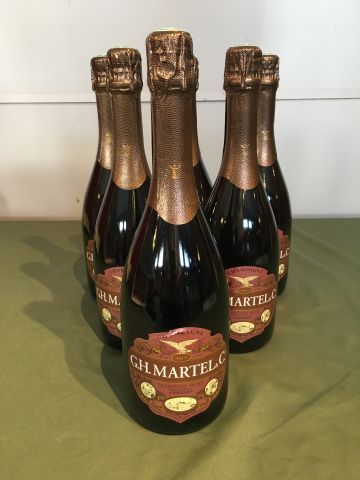 6 bouteilles Champagne G.H Martel Co Tradition...