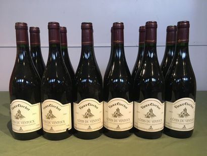 12 bouteilles Ventoux Vieux Clocher 2003...