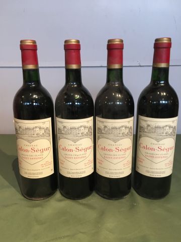4 bouteilles Château Calon Ségur 1995 Saint...