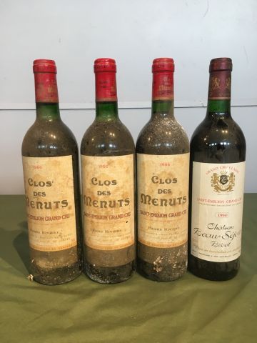 3 bouteilles : Clos des Menuts 1986 Saint...