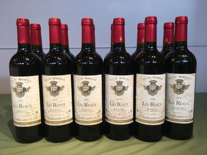 12 bouteilles Les Reaux 2005 Bordeaux, étiquettes...