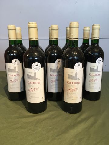 12 bouteilles Collioure l'Etoile 2003, vendu...