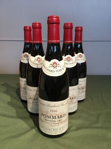 6 bouteilles Pommard 1er Cru 1996 Bouchard...