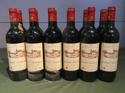 12 bouteilles Château Respide-Médeville 1996...