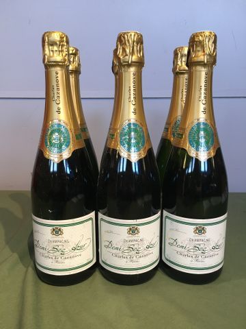 6 bouteilles Champagne Cazanove Cuvée Azur...