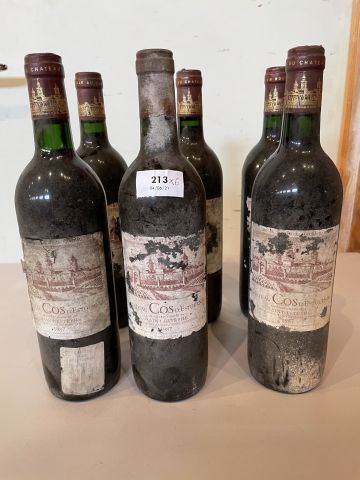 6 bouteilles Château Cos d'Estournel 1987...