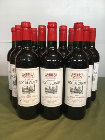 12 bouteilles Château Roc de Canon 2002 Canon...